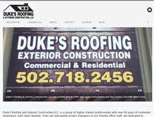 Tablet Screenshot of dukesroofingky.com